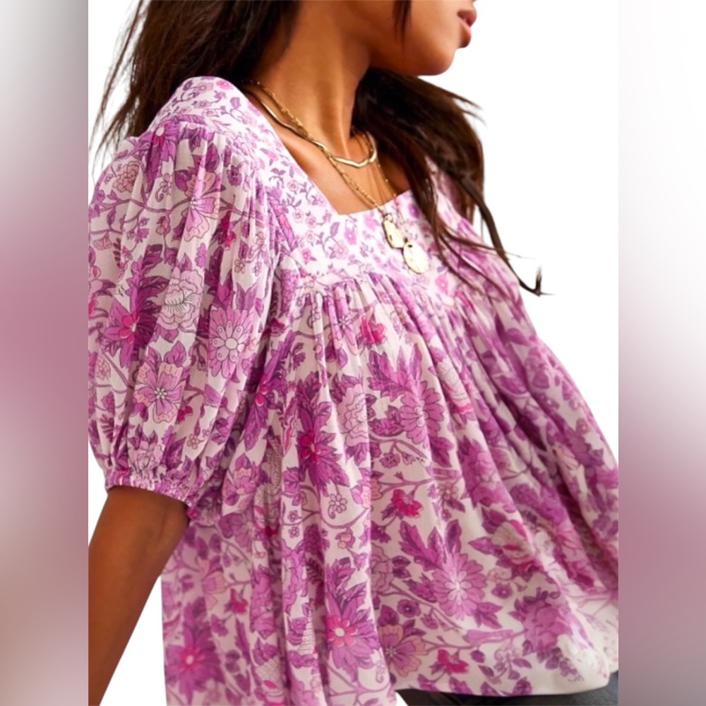 Spell Mossy Short Sleeve Blouse, Med, EUC!